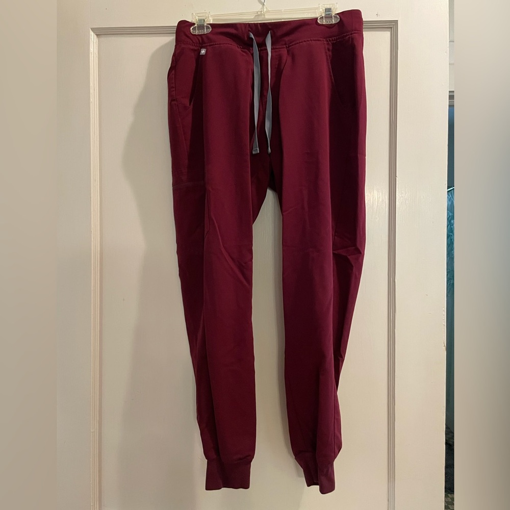 Figs Women's Burgundy Zamora Jogger Scrub Pants